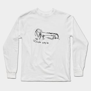 Long Dog Sketch Long Sleeve T-Shirt